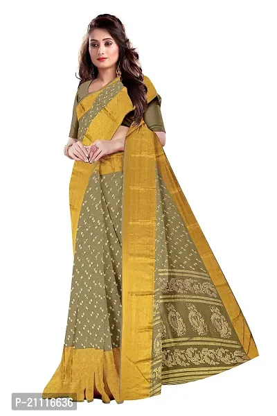 Lovly Women's Foil Print Moss Chiffon Beautiful Ethinic Wear Saree With Unstiched Blouse Piece (A_V_M_16062100-LightGreen)-thumb3