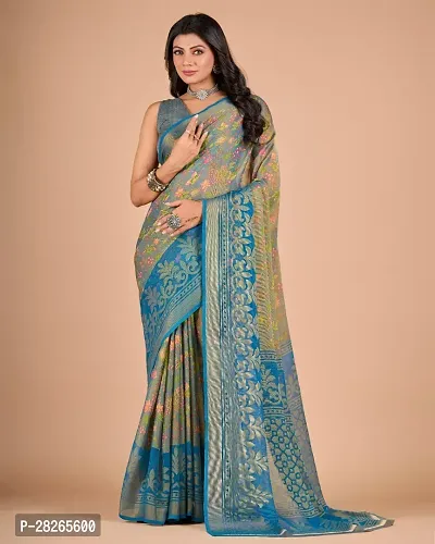 Fancy Brasso Saree With Blouse Piece For Women-thumb4