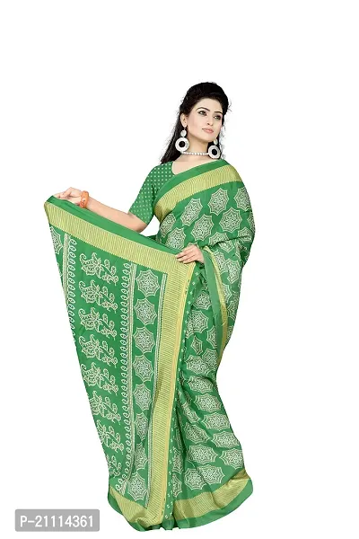 Lovly Women's Crepe Silk Printed Saree With Unstitched Blouse Piece - Festival,Party,Wedding (A-M-S-122)-thumb3