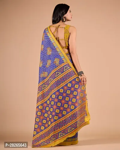 Fancy Brasso Saree With Blouse Piece For Women-thumb2