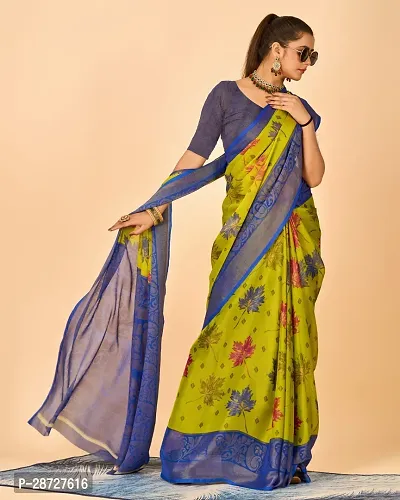 Fancy Chiffon Saree With Blouse Piece For Women