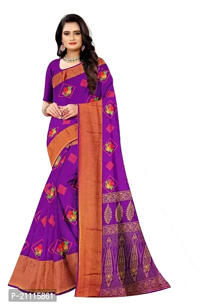 Lovly Women's Printed Moss Chiffon Beautiful Ethinic Wear Saree With Unstiched Blouse Piece (A_V_M_16062027-Purple)-thumb2