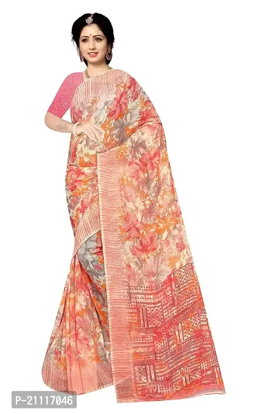 Lovly Women's Printed Weightless Fabric Beautiful Ethinic Wear Saree With Unstiched Blouse Piece (A_V_M_16062113-Multicolor)-thumb3