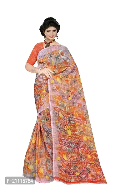 Lovly Women's Printed Weightless Fabric Beautiful Ethinic Wear Saree With Unstiched Blouse Piece (A_V_M_16062118-BabyPink)-thumb3