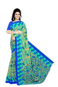 Lovly Women's Georgette Digital Prints Saree With Unstitched Blouse Piece - Festival | Party | Wedding (V-178)-thumb1