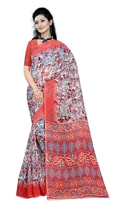 Lovly Women's Printed Weightless Fabric Beautiful Ethinic Wear Saree With Unstiched Blouse Piece (A_V_M_16062128-Peach)-thumb2