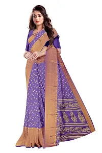 Lovly Women's Foil Print Moss Chiffon Beautiful Ethinic Wear Saree With Unstiched Blouse Piece (A_V_M_16062101-LightPurple)-thumb2