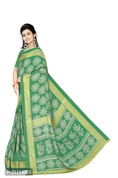 Lovly Women's Crepe Silk Printed Saree With Unstitched Blouse Piece - Festival,Party,Wedding (A-M-S-122)-thumb2