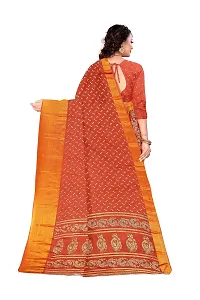 Lovly Women's Foil Print Moss Chiffon Beautiful Ethinic Wear Saree With Unstiched Blouse Piece (A_V_M_16062105-Peach)-thumb3