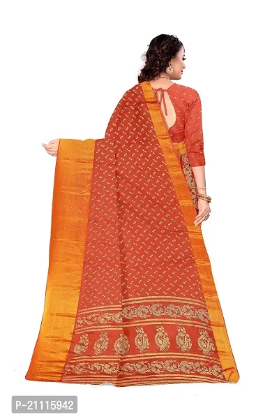 Lovly Women's Foil Print Moss Chiffon Beautiful Ethinic Wear Saree With Unstiched Blouse Piece (A_V_M_16062105-Peach)-thumb4