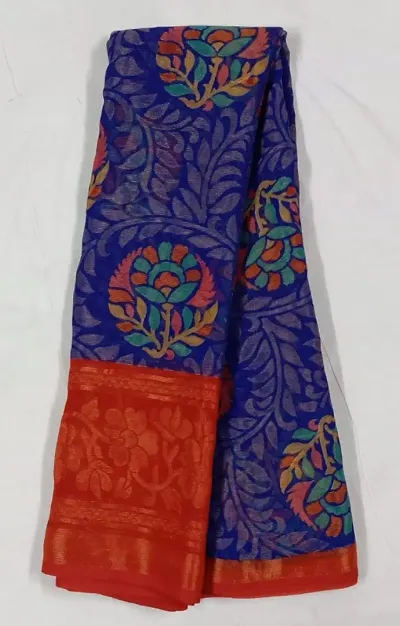 Fancy Chiffon Saree With Blouse Piece For Women