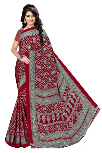 Glamorous Art Silk Saree with Blouse piece 