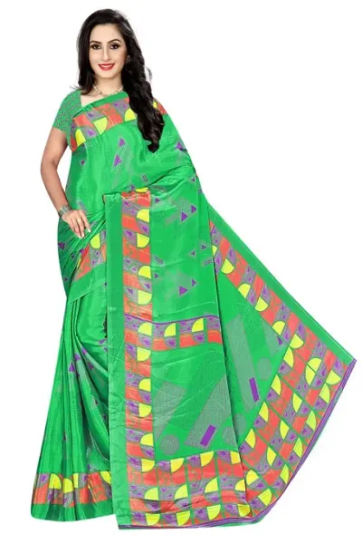 Fancy Art Silk Saree With Blouse Piece For Women