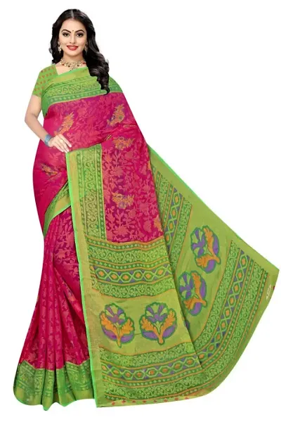 Fancy Chiffon Saree With Blouse Piece For Women