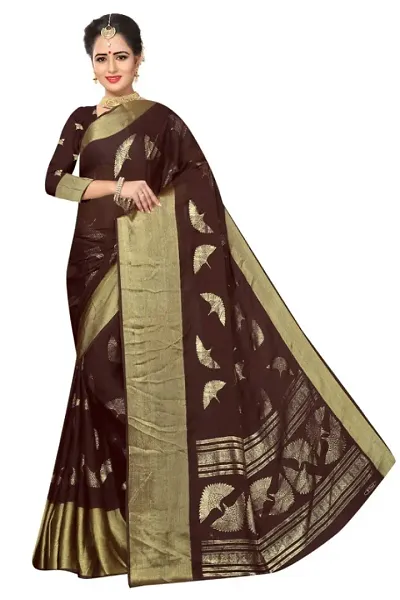 Stylish Chiffon Woven Design Saree with Blouse piece For Women