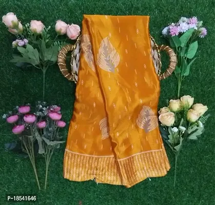 Crepe silk saree with running blouse and fancy print work