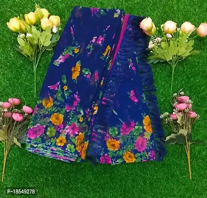Fabric Weight less silk with fancy print work and running blouse daily wear saree