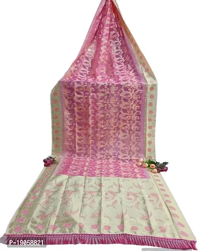 Beautiful Silk Cotton Saree with Blouse piece-thumb0