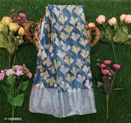 Crepe silk saree with running blouse and fancy print work