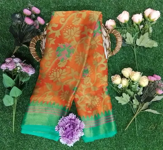 Chiffon Braso silk running blouse saree