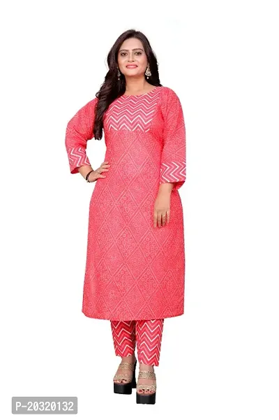 Jaipuri Cotton printed kurti with Churidar pant