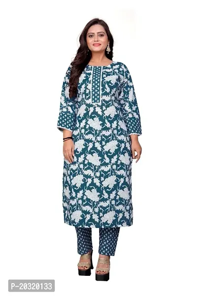 Jaipuri Cotton printed kurti with Churidar pant