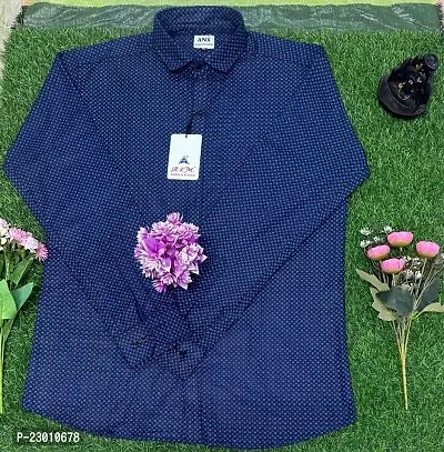 Classic Cotton Dotted Casual Shirts for Men