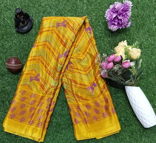 Must Have Crepe Saree with Blouse piece 