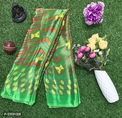 Crepe silk printed saree with running blouse-thumb0