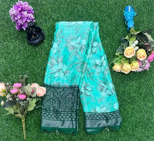 New In Chiffon Saree with Blouse piece 