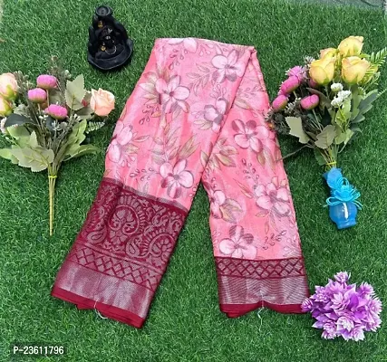 Chiffon Braso silk Digital printed running blouse saree