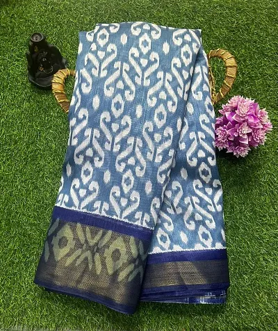 Blend saree with running blouse