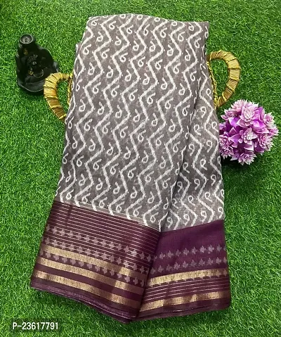 Cotton Blend printed saree with running blouse