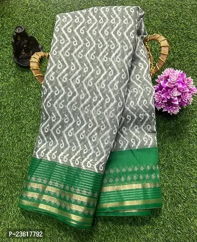 Cotton Blend printed saree with running blouse