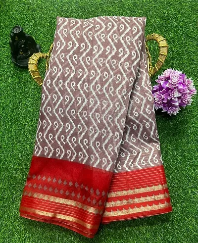 Blend saree with running blouse