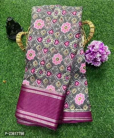 Cotton Blend printed saree with running blouse