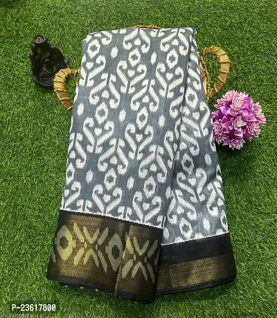 Cotton Blend printed saree with running blouse