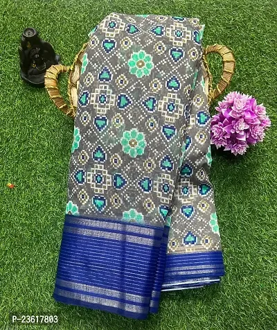 Cotton Blend printed saree with running blouse