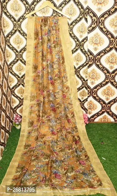 Classic Linen Saree with Blouse piece-thumb0