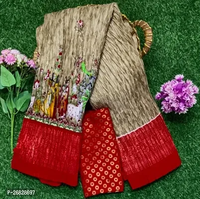 Beautiful Cotton Blend Saree with Blouse piece-thumb0