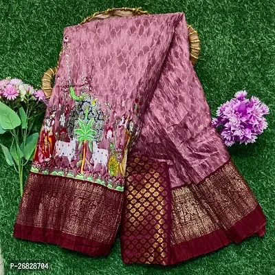 Beautiful Cotton Blend Saree with Blouse piece-thumb0