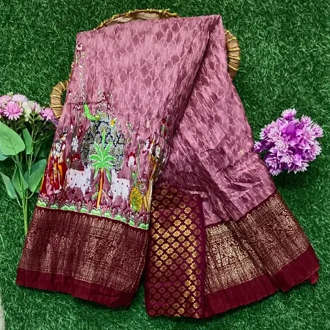 Hot Selling Cotton Blend Saree with Blouse piece 