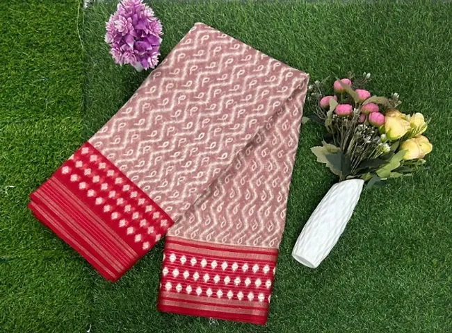 New In Cotton Saree with Blouse piece 