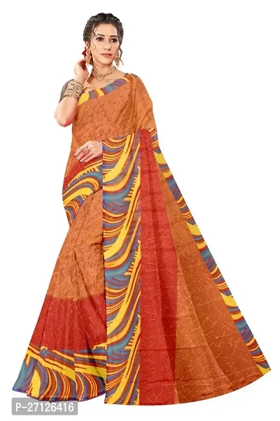 Fancy Chiffon Saree With Blouse Piece For Women