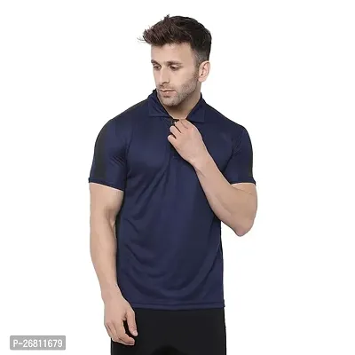 Stylish Men Polyetser Polo T-Shirt-thumb0