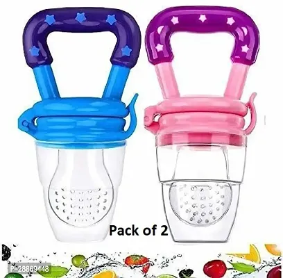 Silicone Food/Fruit Nibbler, Baby Food and Fruit Feeder Combo Pack Fruit Nipple (Pack of 2)