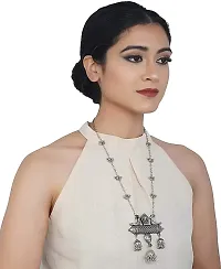 Paninaro India Jewellery Oxidised Silver Banjara Style Choker Necklace Set With Earring For Women & Girls-thumb2