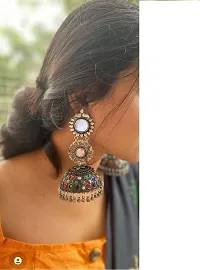 Paninaro Oxidized Jhumkas Jhumka Jhumki Ghungroo Statement Earrings Jewelry for Women & Girls-thumb4