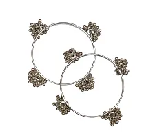 Paninaro Afghani Jewellery Oxidised Silver Bangle for Women/Girls-thumb2