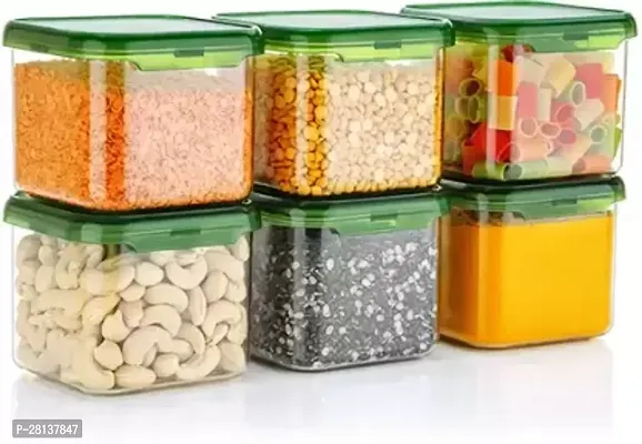 Stylish Plastic Grocery Storage Container For Kitchen Pack Of 6